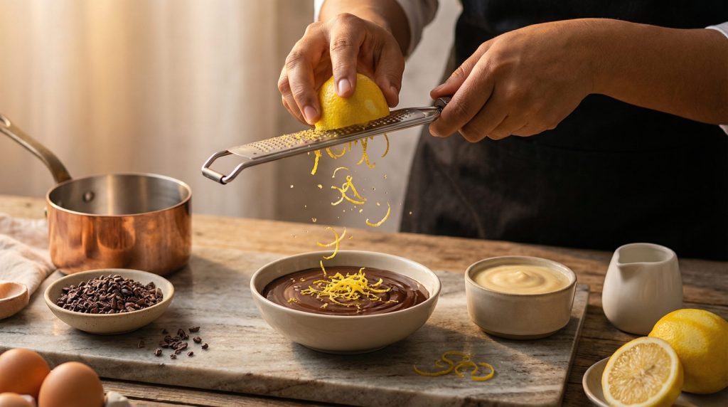 Raspas de limão podem talhar Chocolate e Cremes?