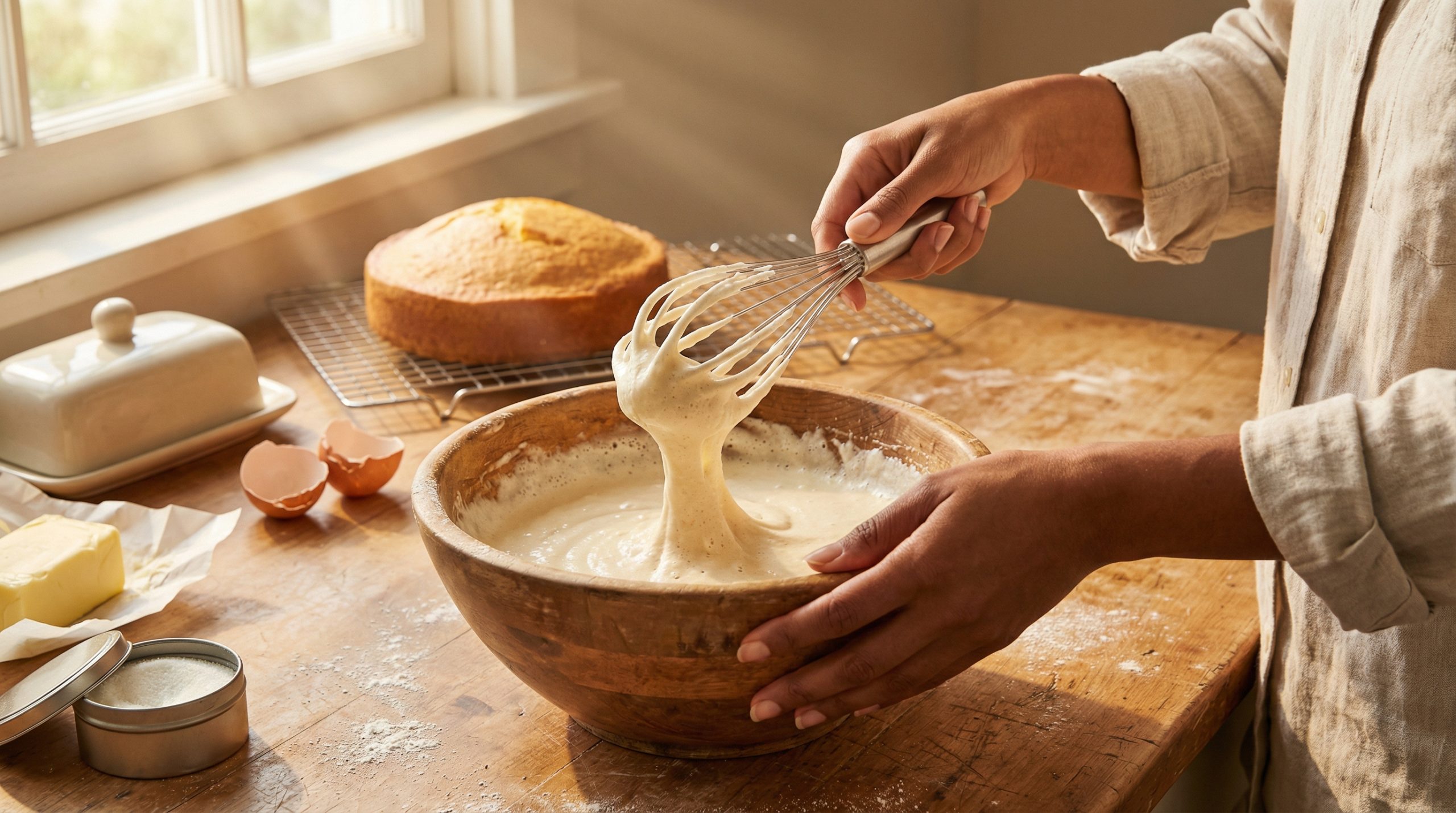 Massa batida à mão fica mais leve nos Bolos Caseiros?