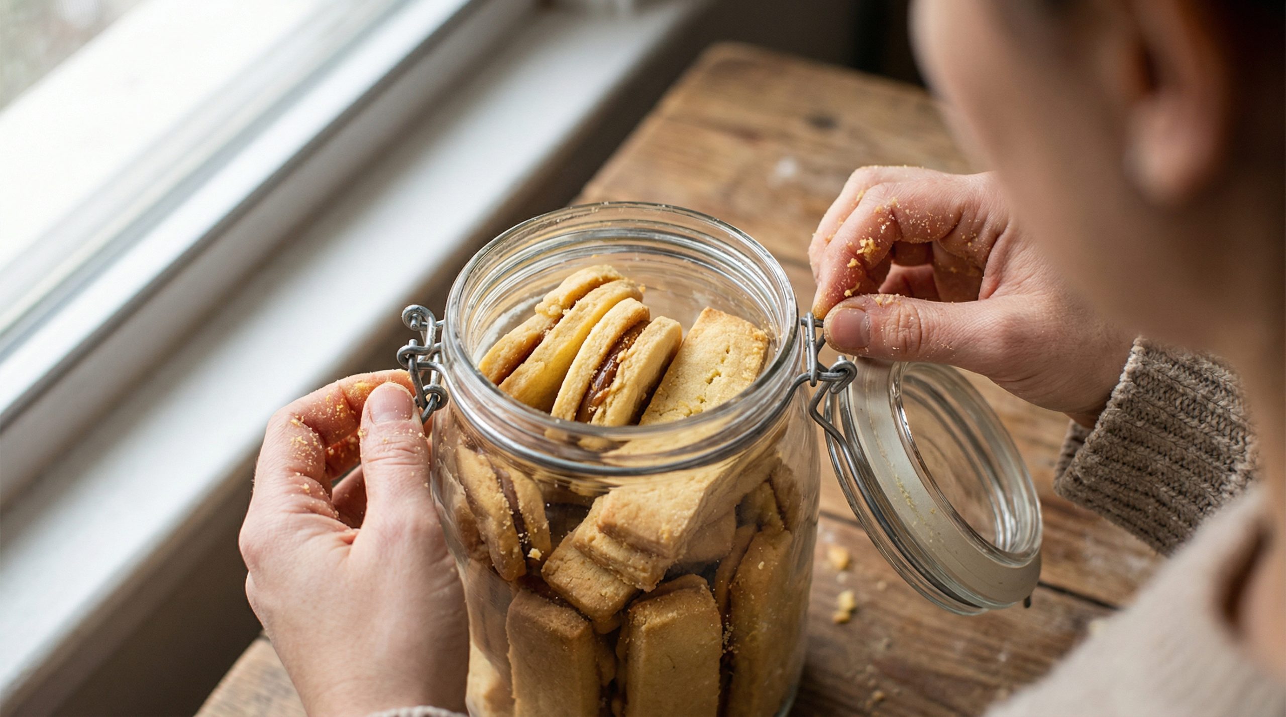 Pote bem fechado blinda o crocante de Biscoitos e Tortas - 2