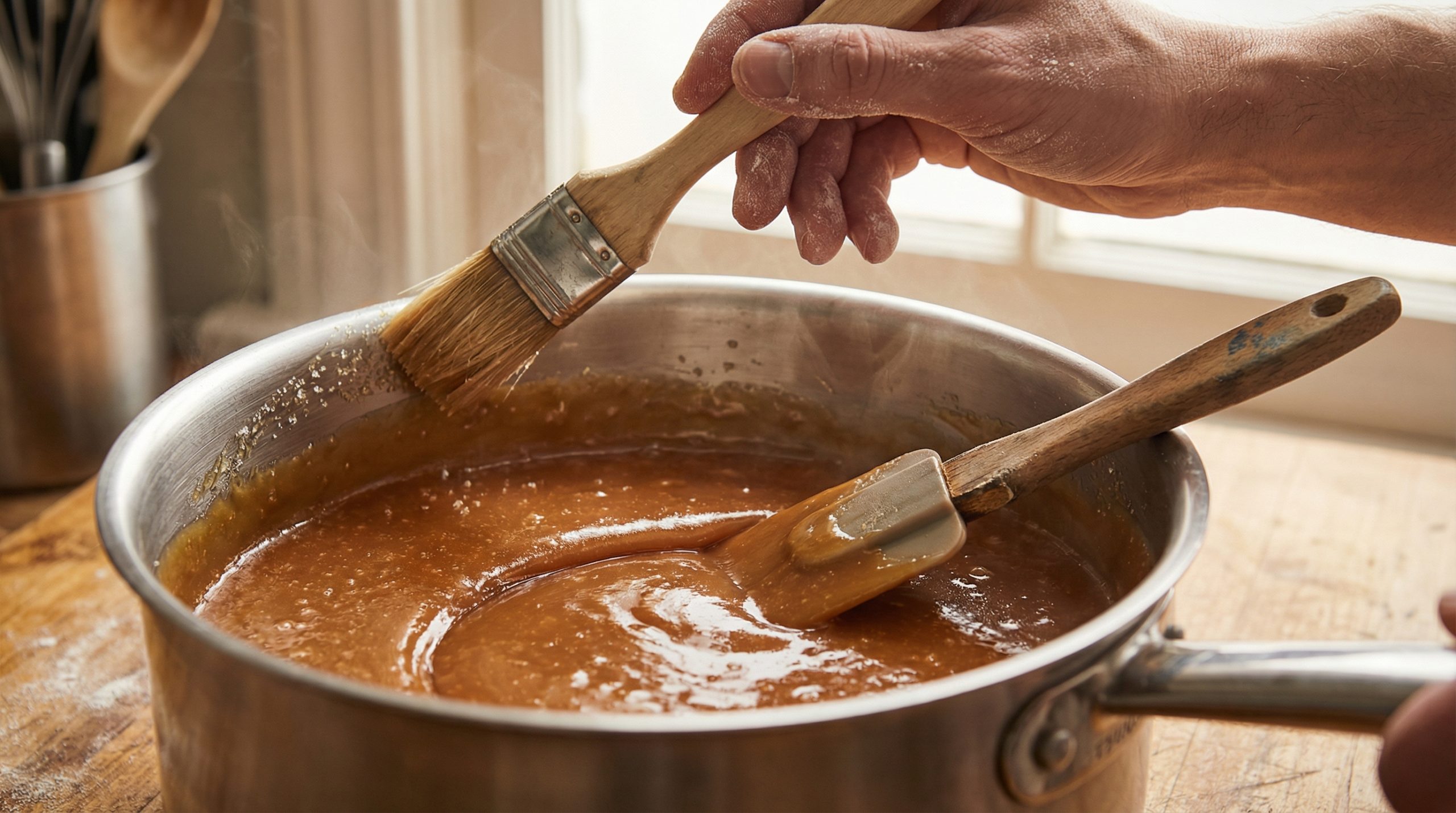 Pincel molhado evita açucarar Doces de Panela - 2