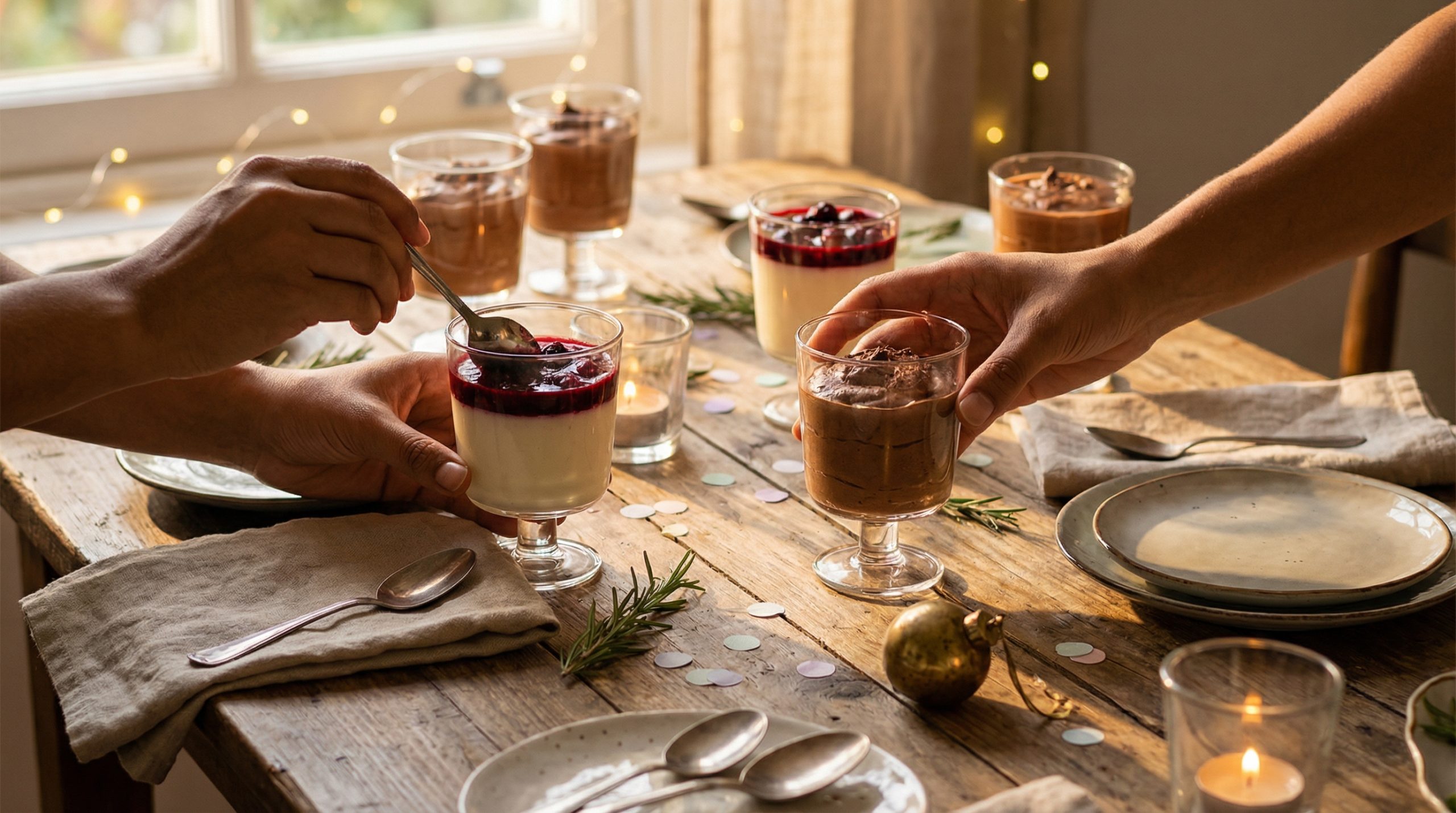 Inove nas Festas e Datas servindo em taças simples