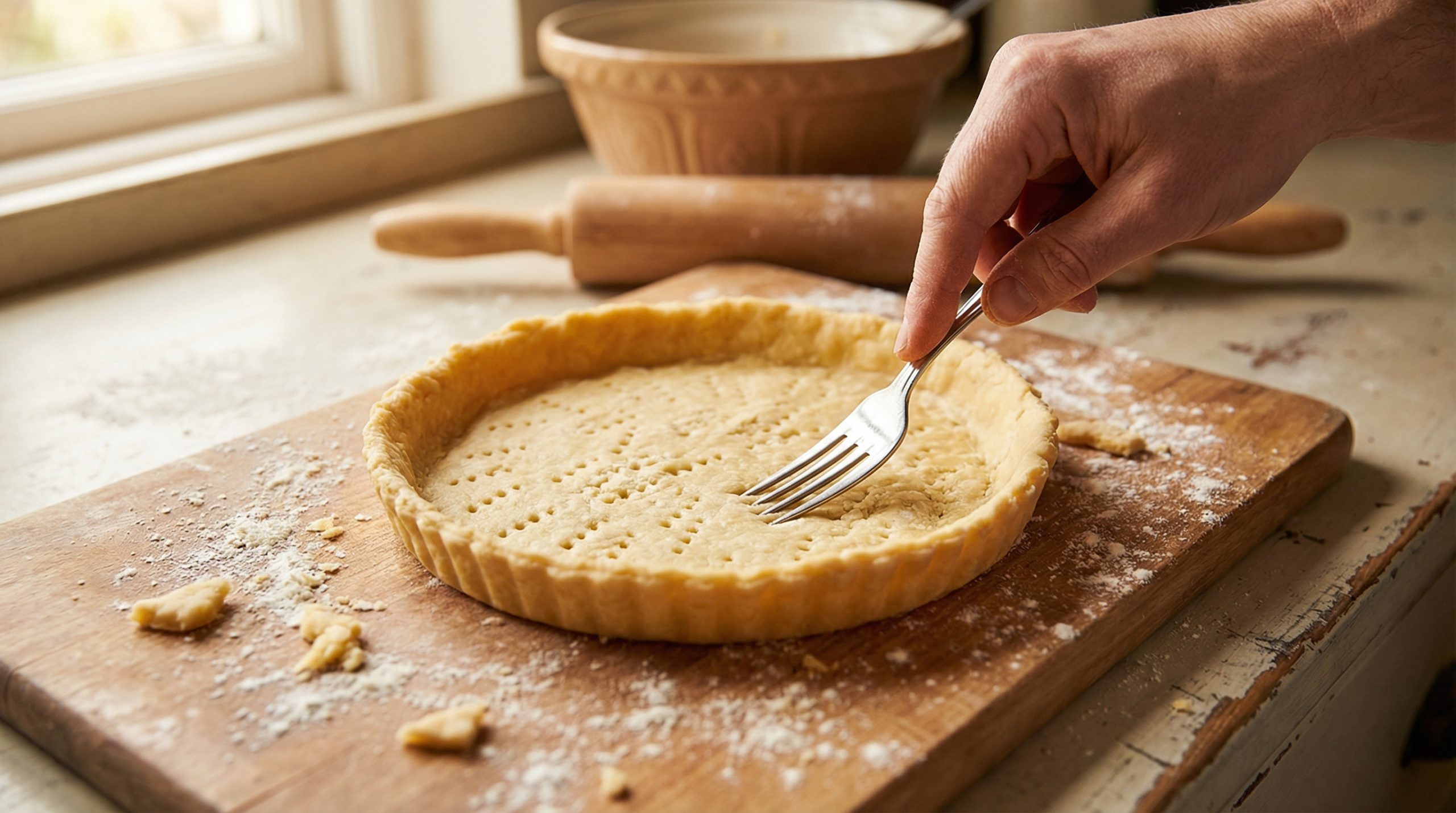 Furos com garfo nivelam a base de Biscoitos e Tortas - 2