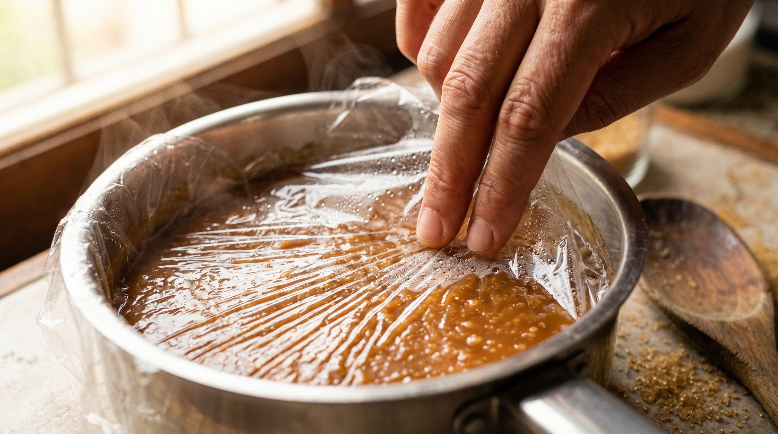 Filme de contato anula a crosta em Doces de Panela - 2