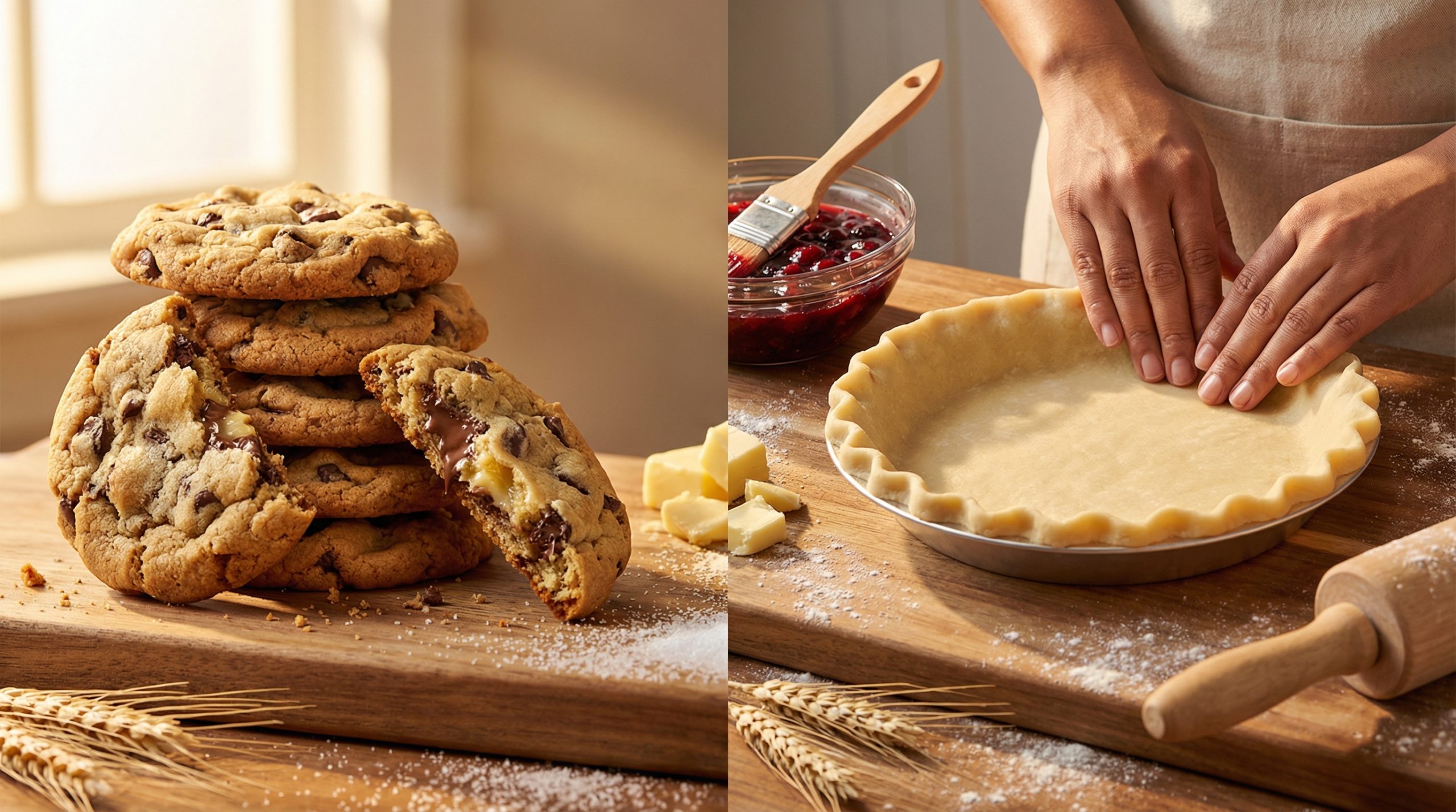 Massa gelada mantém o formato de Biscoitos e Tortas?