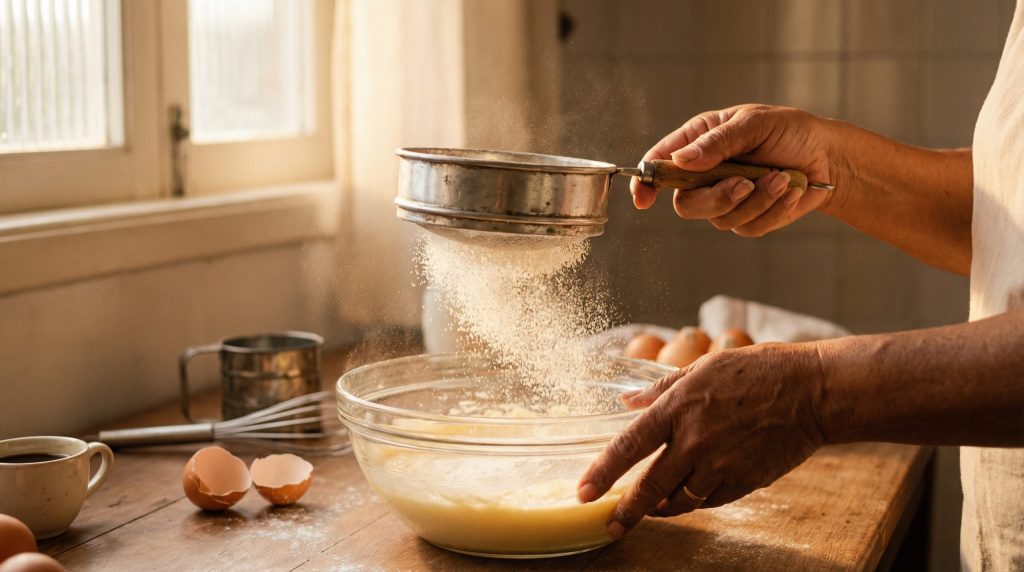 Peneirar farinha garante fofura em Bolos Caseiros?