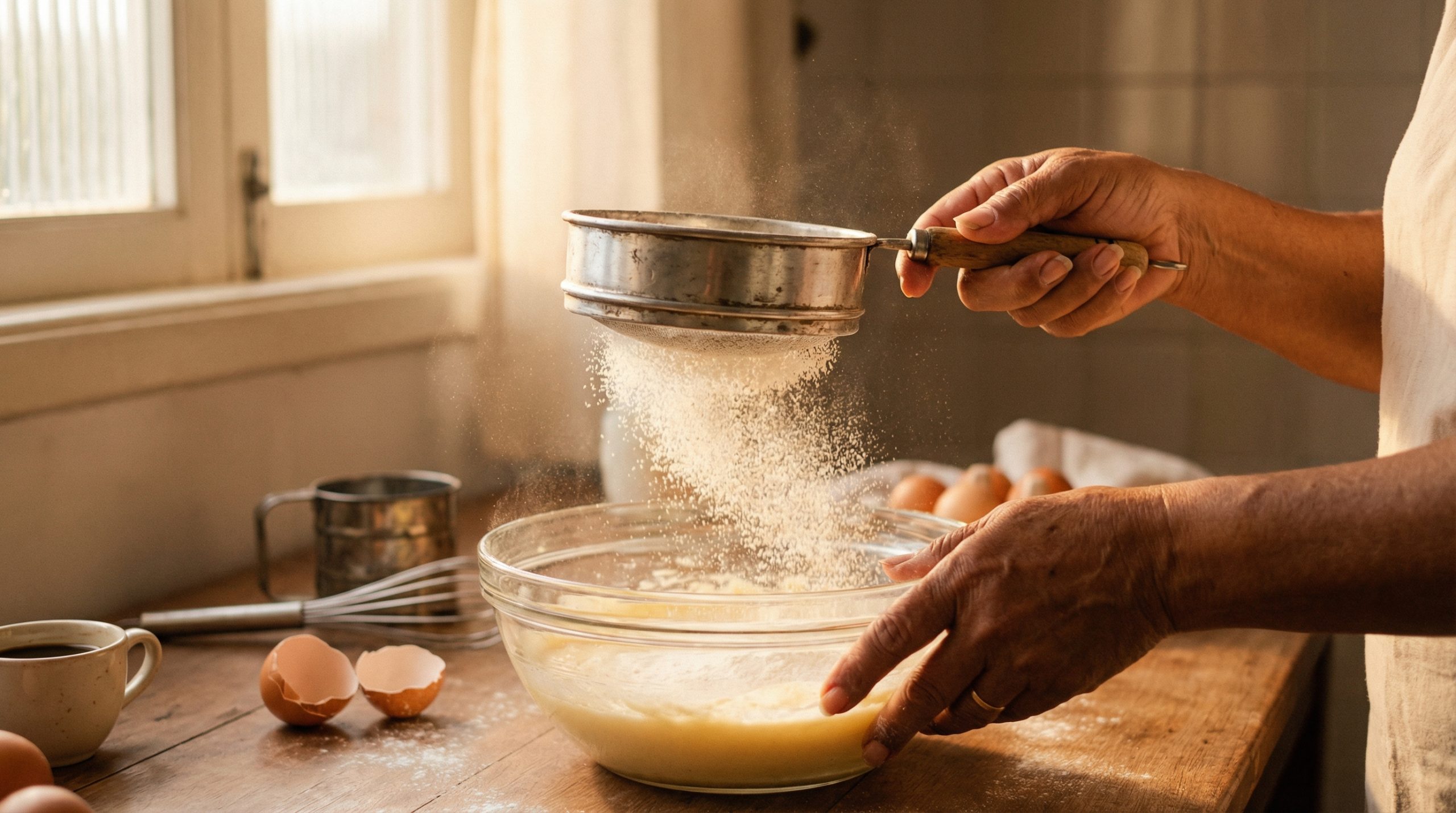 Peneirar farinha garante fofura em Bolos Caseiros?