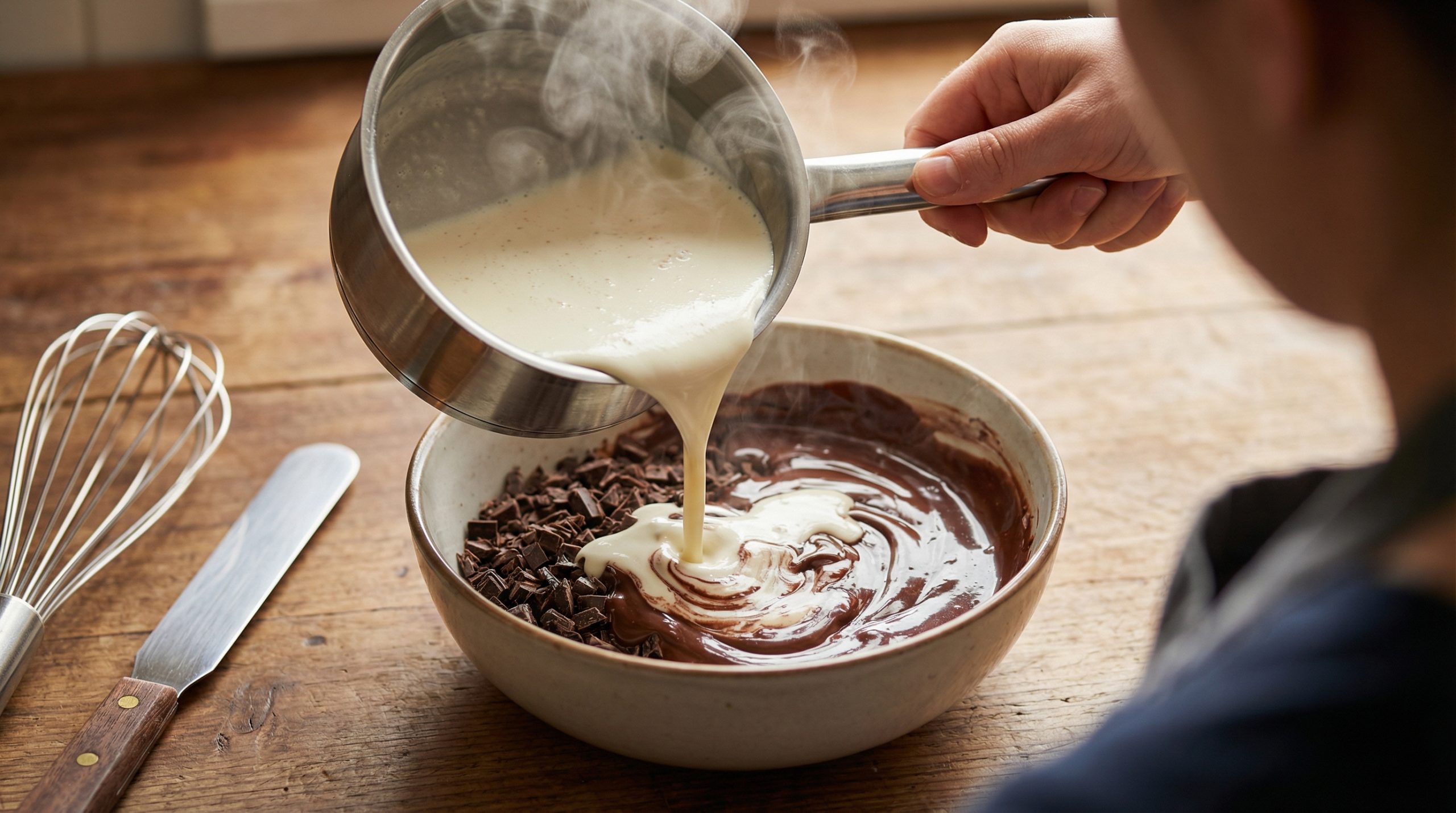 Ferver o creme de leite talha seu Chocolate e Cremes? - 2