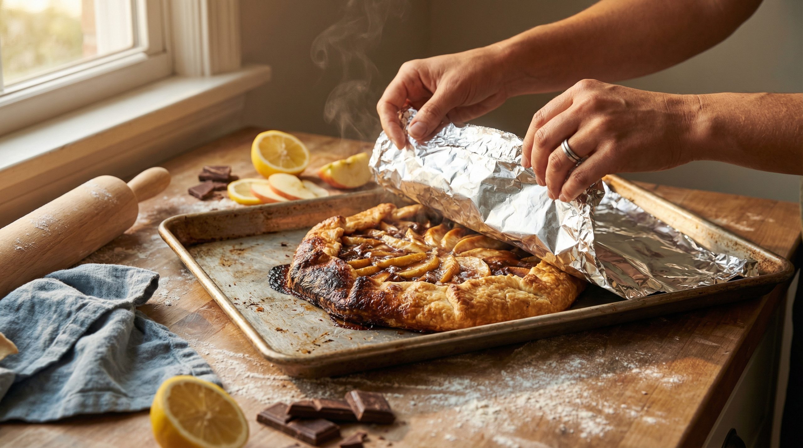 Papel alumínio queima a base de Biscoitos e Tortas?