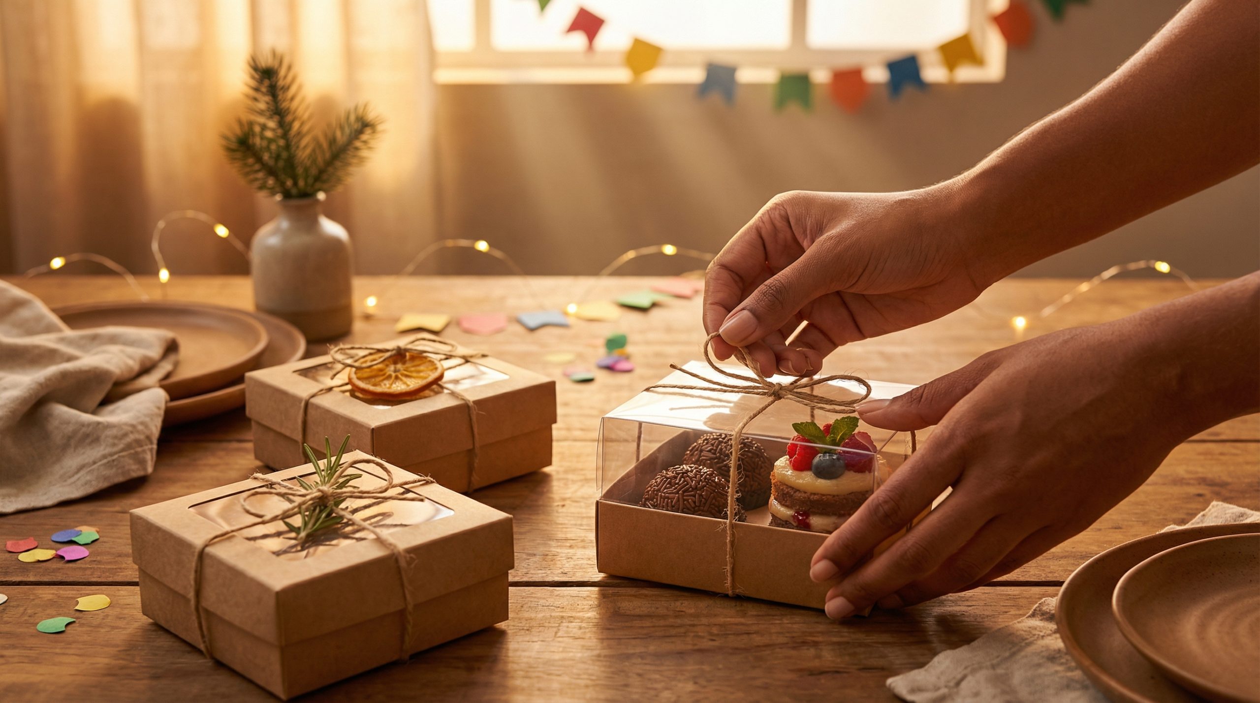 Embalagem simples rouba a cena em Festas e Datas