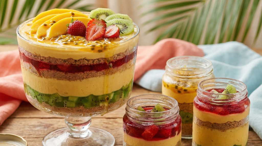 Frutas cruas soltam água no fundo das Sobremesas Geladas