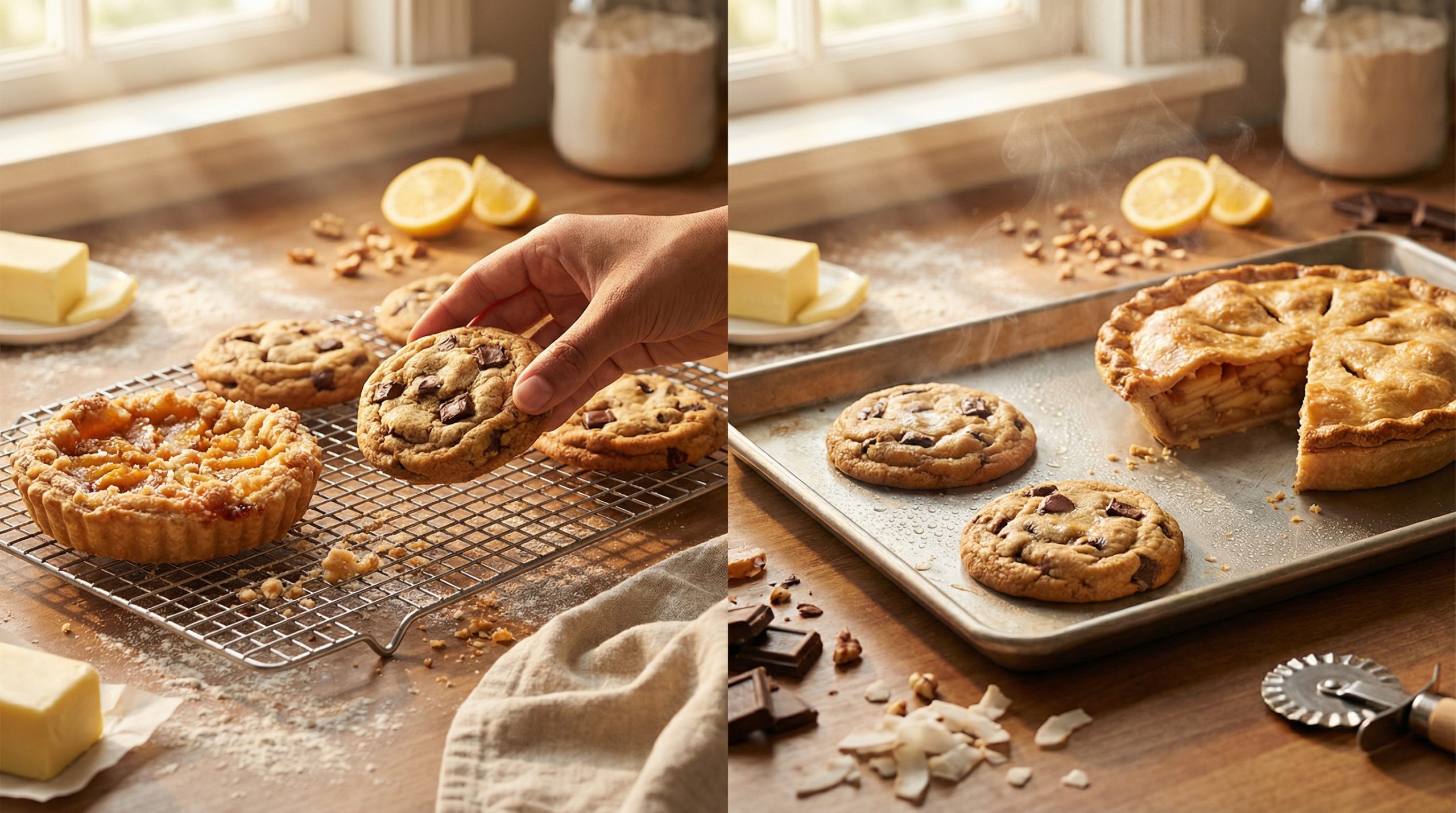 Esfriar na assadeira rouba o crocante de Biscoitos e Tortas