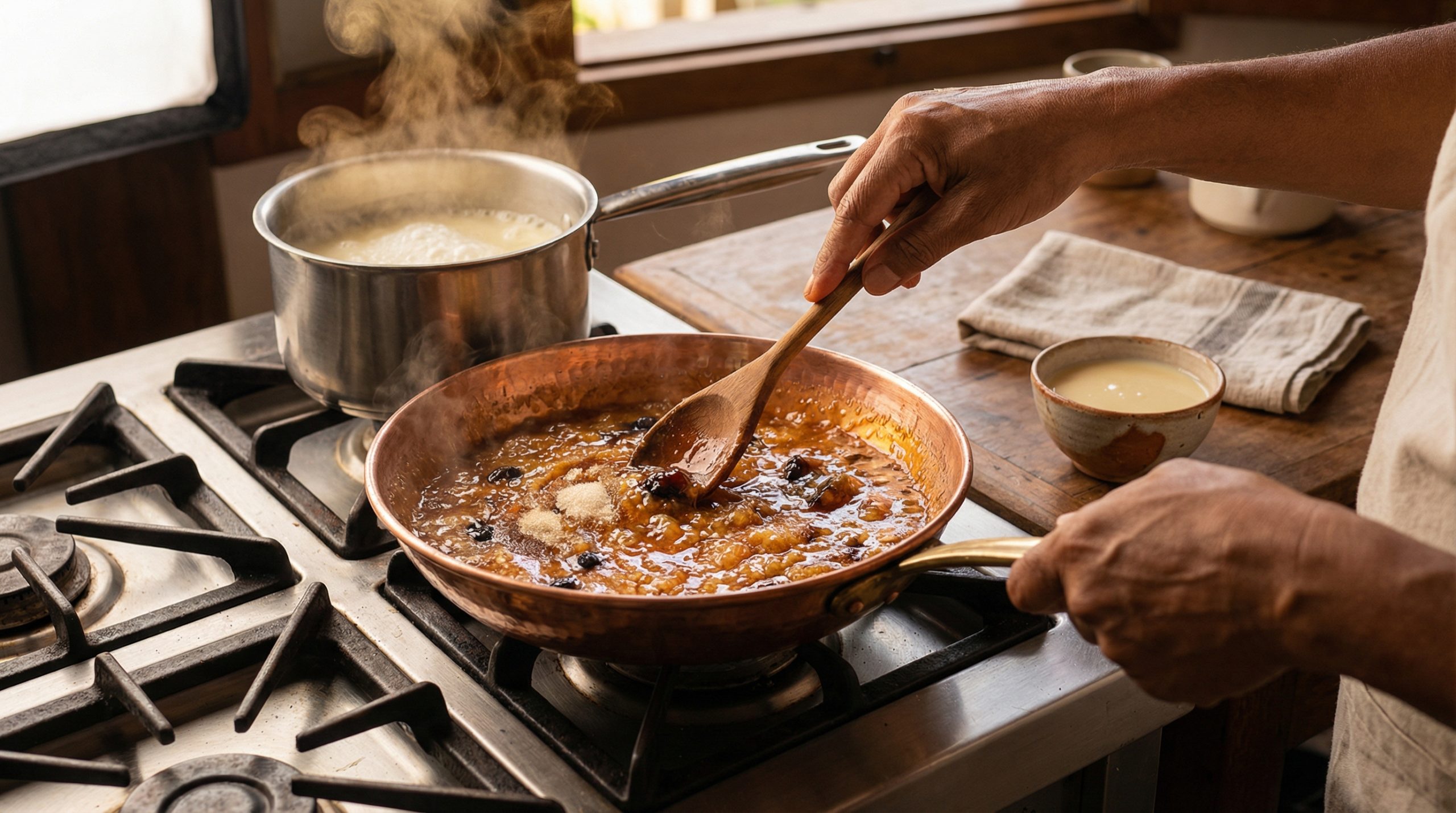 Panelas largas reduzem o tempo de fogo em Doces de Panela