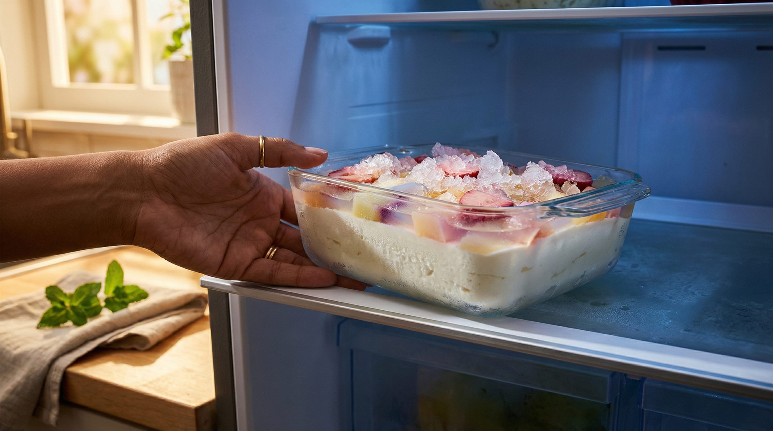 Travessa de vidro demora para gelar Sobremesas Geladas?